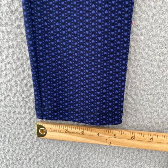 Betabrand Pants Womens Large Long Navy Pattern Jegging Stretch Skinny Pull On - Picture 10 of 11